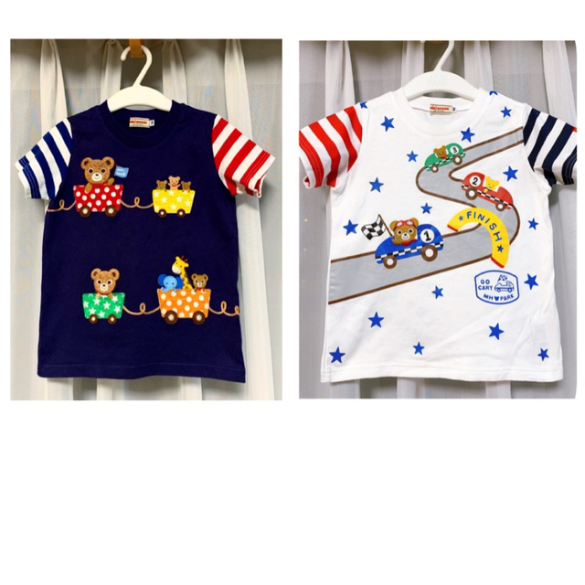 専用」2点セット 日本製 ミキハウス 100cm Tシャツ 美品 プッチくん