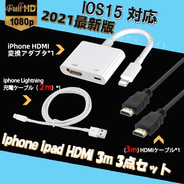 HDMIケーブル iphone