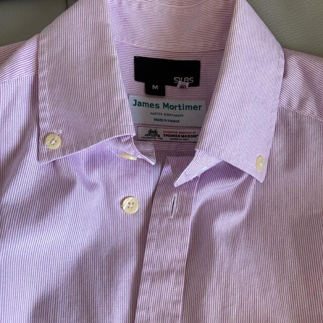 予約販売 SILAS - サイラスSILAS ✖️James Mortimer  ストライプシャツ　ピンク シャツ