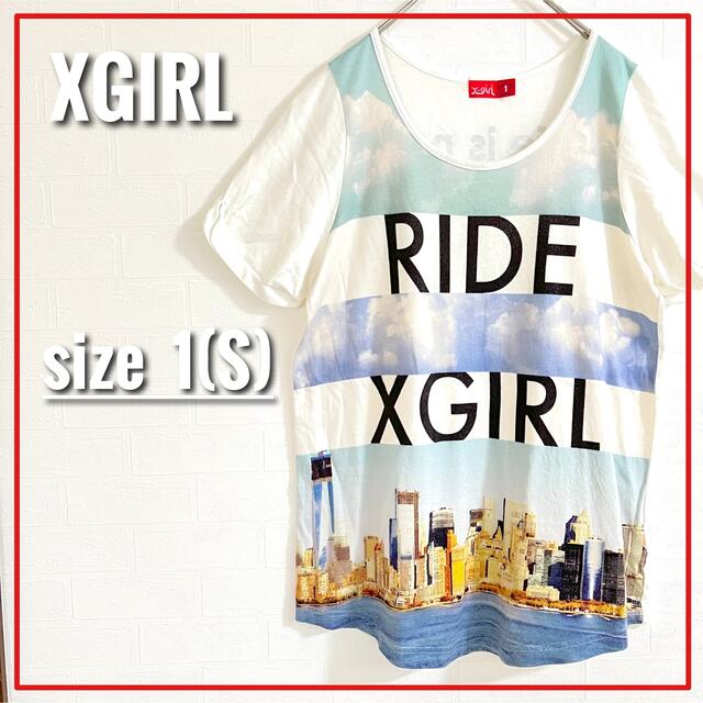 X-girl(エックスガール)のXGIRL Tシャツ チュニック タンクトップレイヤード風 裾ラウンド ゆるダボ レディースのトップス(Tシャツ(半袖/袖なし))の商品写真