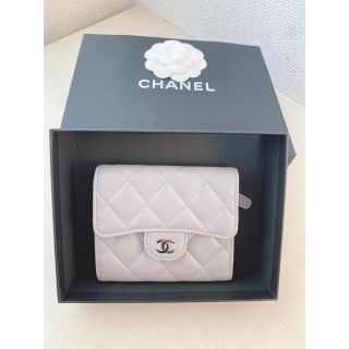 シャネル(CHANEL)のCHANEL フラップウォレット グレー(財布)