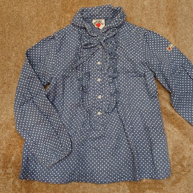 F.O.KIDS(エフオーキッズ)のドット ブラウス＊120cm キッズ/ベビー/マタニティのキッズ服女の子用(90cm~)(ブラウス)の商品写真