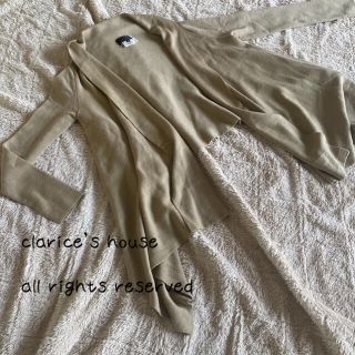 アンタイトル(UNTITLED)の美品　アンタイトル untitled デザインカーディガン ベージュ　茶　変形　(カーディガン)