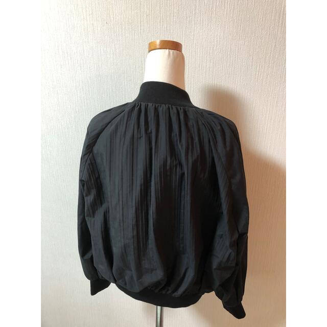GALENA／コットン＆ナイロン黒ブルゾン レディースのジャケット/アウター(ブルゾン)の商品写真