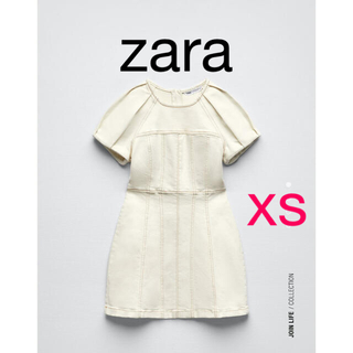 ザラ(ZARA)の新品　zaraシームワンピースXS     即購入OK(ひざ丈ワンピース)