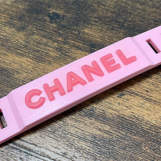 ピンクブレスレットCHANEL ラバーバンド　美品