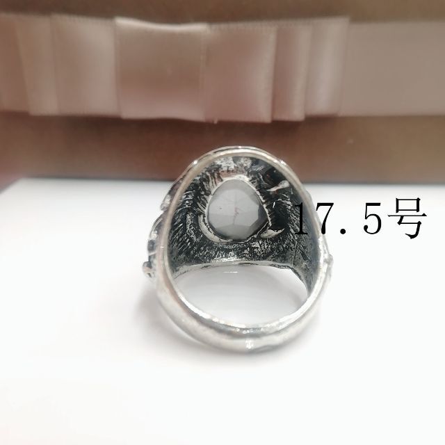 tt17038閉店セールリング17.5号リングczルビー古銀調ファッションリング レディースのアクセサリー(リング(指輪))の商品写真