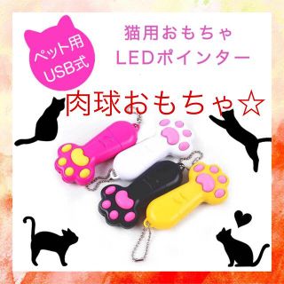 玩具 ペット用 LEDポインター LEDポイント USB式 ビーム LED光 光(猫)