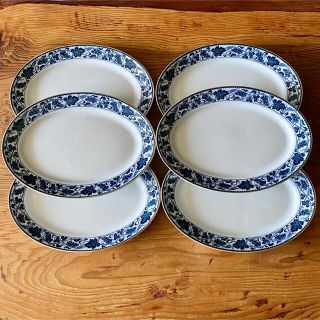 幅広type NIKKO ニッコー ダブルフェニックス 楕円 カレー皿 ぶどう