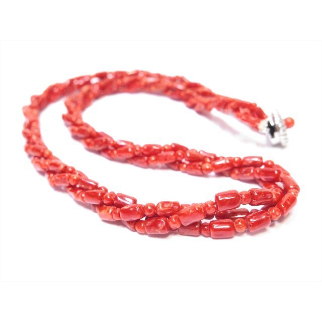 赤珊瑚　ネックレス　シルバー金具