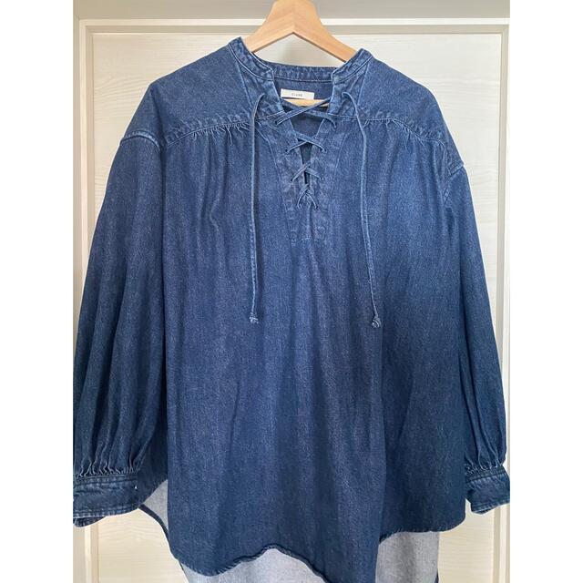 clane LACE UP DENIM TOPS