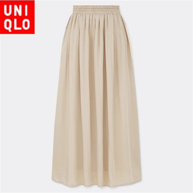 UNIQLO(ユニクロ)の新品 ユニクロ 429212 ギャザーロングスカート（丈標準81～85cm） レディースのスカート(ロングスカート)の商品写真