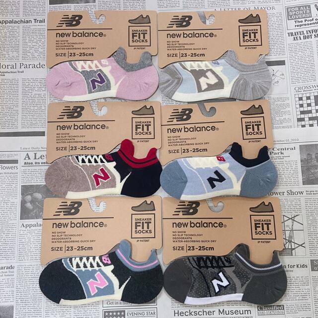 New Balance(ニューバランス)の新品レディース★23㎝〜25㎝★ニューバランス★ スニーカー6足セット レディースのレッグウェア(ソックス)の商品写真