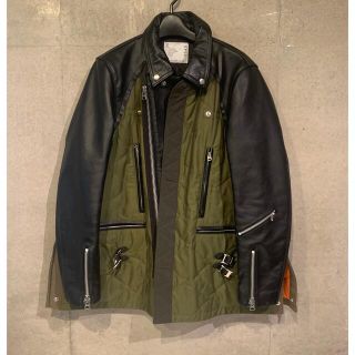 サカイ(sacai)のsacai レザー　ライダース　ジャケット(ライダースジャケット)