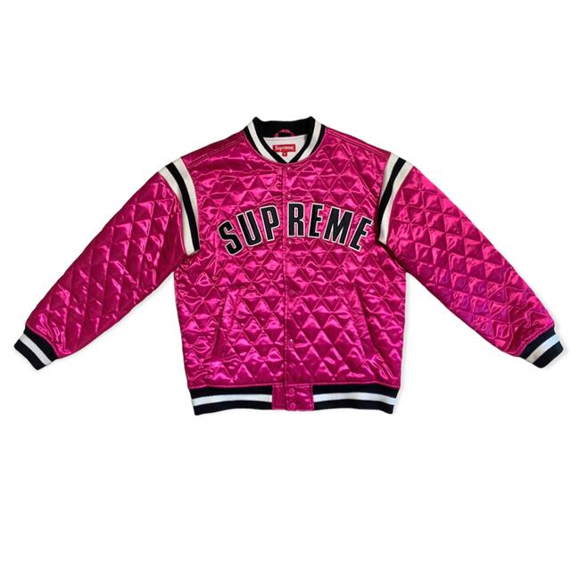 激安大特価2023】 Supreme 正規品 Quilted Satin Varsity Jacketの通販 by ブランド古着買取販売 VS1  ラクマ店｜シュプリームならラクマ