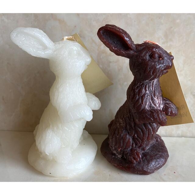 ウサギモチーフ　キャンドル2個セット コスメ/美容のリラクゼーション(キャンドル)の商品写真