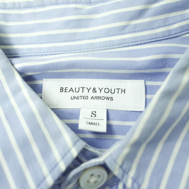 BEAUTY&YOUTH UNITED ARROWS(ビューティアンドユースユナイテッドアローズ)のBEAUTY&YOUTH UNITED ARROWS ビューティーアンドユース ユナイテッドアローズ 日本製 カラーストライプビッグシャツ MADE IN JAPAN 1211-218-7225 S ブルー/ホワイト 長袖 トップス【中古】【BEAUTY&YOUTH UNITED ARROWS】 メンズのトップス(シャツ)の商品写真