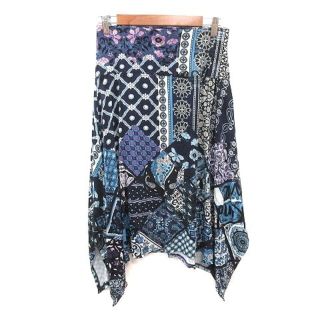 デシグアル(DESIGUAL)のデシグアル フレアスカート ミモレ ロング 総柄 ペイズリー柄 L マルチカラー(ロングスカート)