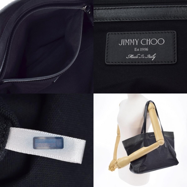 JIMMY CHOO(ジミーチュウ)のジミーチュウ  スタッズ トートバッグ 黒 レディースのバッグ(トートバッグ)の商品写真