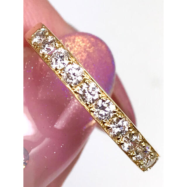 0.50ct  上質天然ダイヤモンド　K18 エタニティリング レディースのアクセサリー(リング(指輪))の商品写真