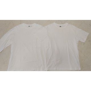 ユニクロ(UNIQLO)のセット　ユニクロ　Tシャツ　ロンT　ロングスリーブ　ポケットT　ホワイト　XL(Tシャツ/カットソー(半袖/袖なし))