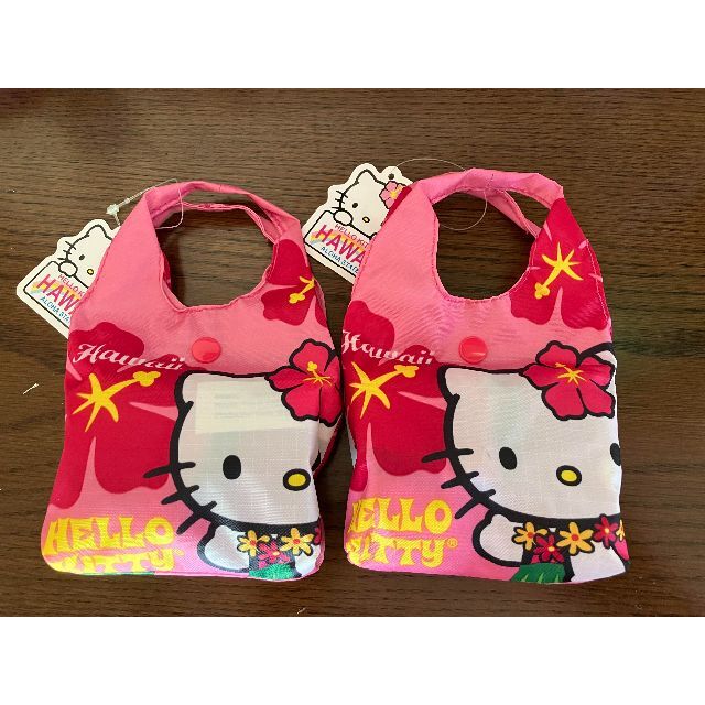 サンリオ(サンリオ)の◆ハワイ限定◆HELLO KITTY エコバッグ2点セットハイビスカス レディースのバッグ(エコバッグ)の商品写真