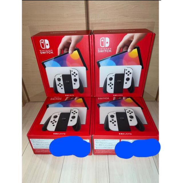 注目ブランドのギフト - Switch Nintendo Switch 2022年5月購入品 ホワイト 店舗印あり 4台 有機EL 家庭用ゲーム機本体
