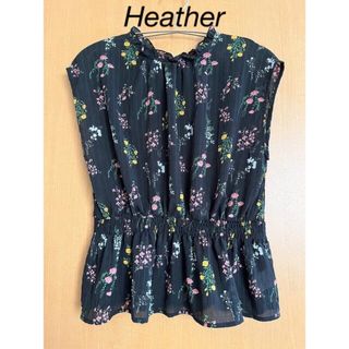 ヘザー(heather)のHeather 背中リボンノースリーブブラウス(シャツ/ブラウス(半袖/袖なし))