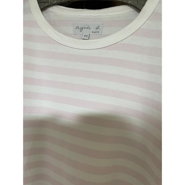 agnes b.(アニエスベー)のアニエスb ピンクボーダーシャツ レディースのトップス(Tシャツ(長袖/七分))の商品写真