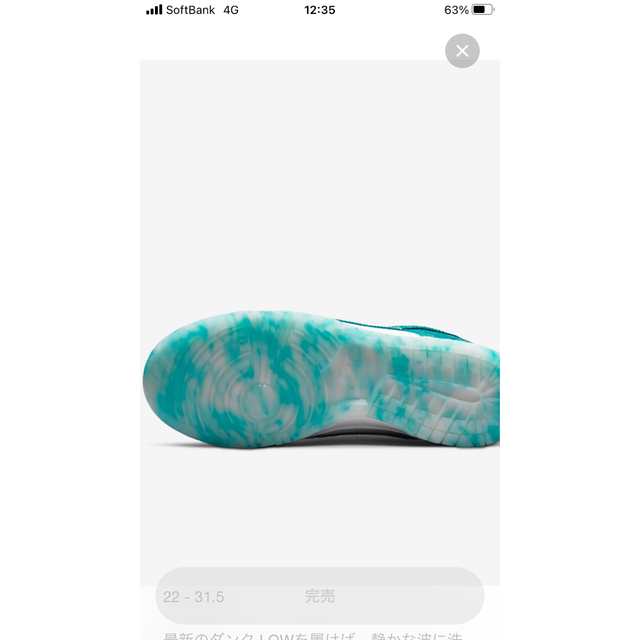 NIKE(ナイキ)のウィメンズ　ダンク LOW OCEAN  レディースの靴/シューズ(スニーカー)の商品写真