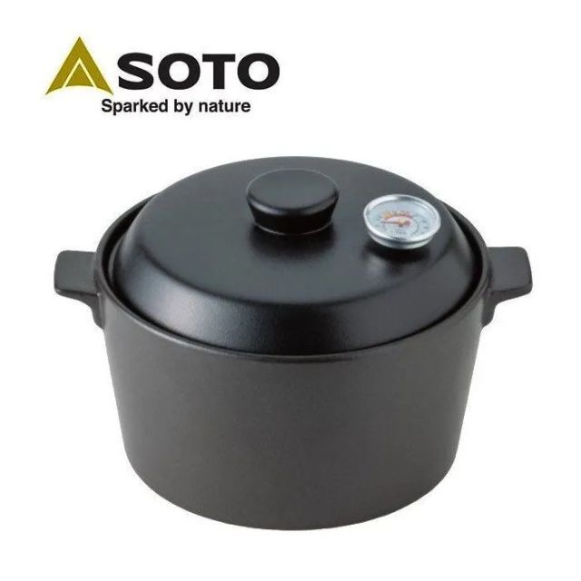 新富士バーナー - スモーカー スモークポット IH ブラック ST-128BK SOTO 燻製器