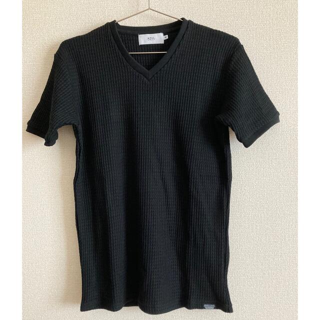 AZUL by moussy(アズールバイマウジー)のワッフルVネックTシャツ メンズのトップス(Tシャツ/カットソー(半袖/袖なし))の商品写真