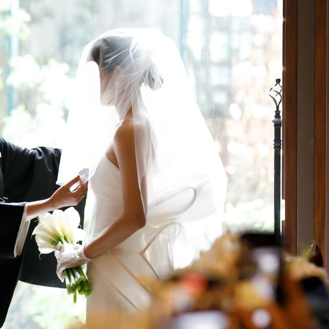 Vera Wang(ヴェラウォン)のVERAWANG ショートベール vw2 結婚式 ハンドメイドのウェディング(ヘッドドレス/ドレス)の商品写真