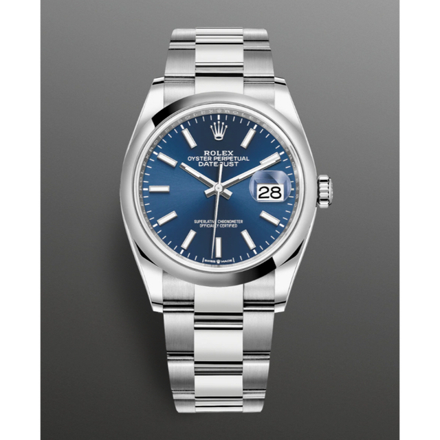 ROLEX(ロレックス)のロレックス デイトジャスト36 126200 ブルー メンズの時計(金属ベルト)の商品写真