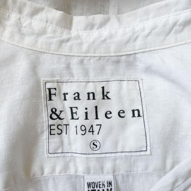 Frank&Eileen(フランクアンドアイリーン)の【リネン100%】Frank&Eileen 半袖シャツ 開襟 ホワイト S レディースのトップス(シャツ/ブラウス(半袖/袖なし))の商品写真