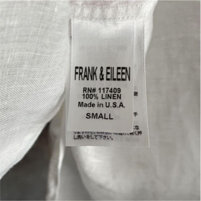 Frank&Eileen(フランクアンドアイリーン)の【リネン100%】Frank&Eileen 半袖シャツ 開襟 ホワイト S レディースのトップス(シャツ/ブラウス(半袖/袖なし))の商品写真