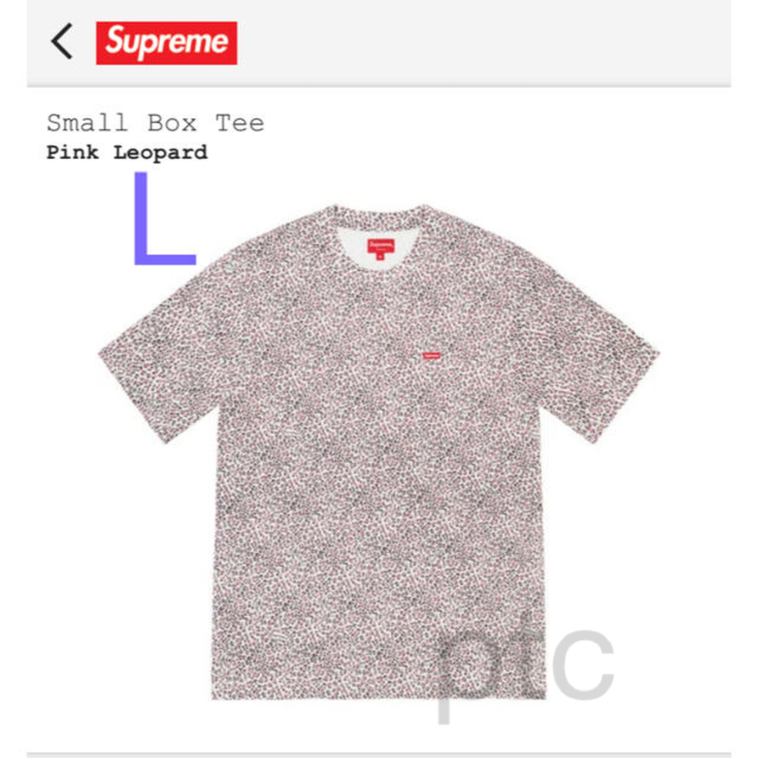 Supreme Small Box Tee Pink Leopard L-