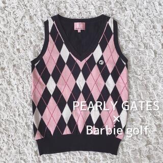 PEARLY GATES - PEARLYGATES×Barbie golf アーガイル コットン ベスト 