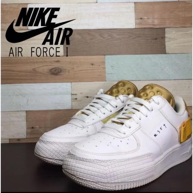 NIKE AIR FORCE 1 ハイ スニーカー 白ドット 23.5cm - スニーカー