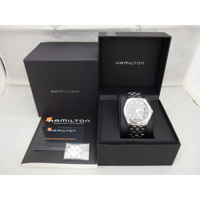 Hamilton(ハミルトン)のHAMILTON ジャズマスター H327150 黒文字盤 デイト 腕時計 メンズの時計(腕時計(アナログ))の商品写真