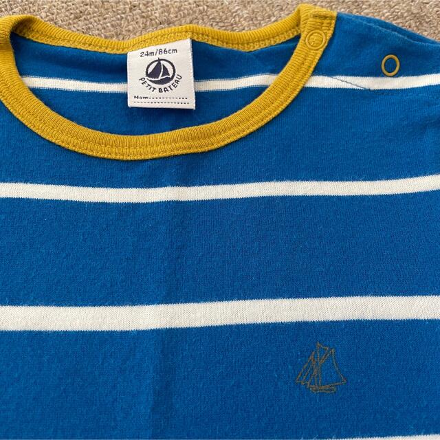 PETIT BATEAU(プチバトー)のプチバトー　半袖　Tシャツ　ボーダー キッズ/ベビー/マタニティのベビー服(~85cm)(Ｔシャツ)の商品写真