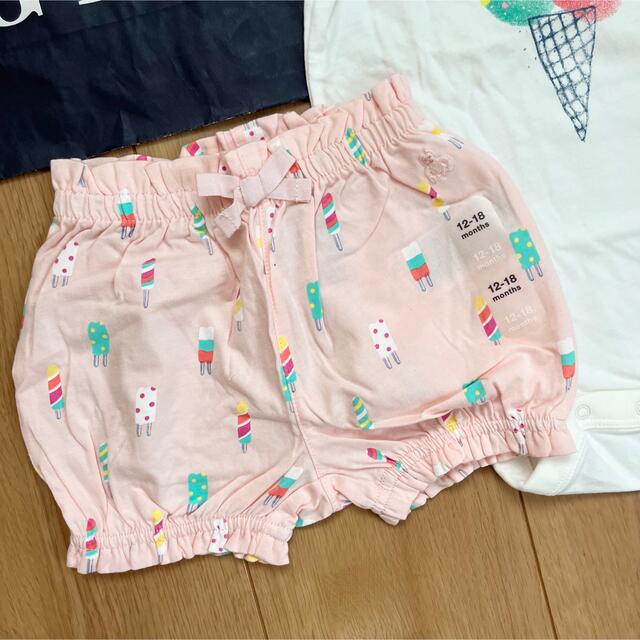 babyGAP(ベビーギャップ)の新品★baby gapロンパース＆かぼちゃパンツ80 女の子　夏　ブルマ　半袖 キッズ/ベビー/マタニティのベビー服(~85cm)(ロンパース)の商品写真