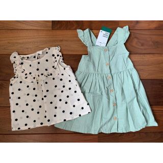 エイチアンドエム(H&M)のH&M ドットトップス ワンピース ２点set♡(ワンピース)