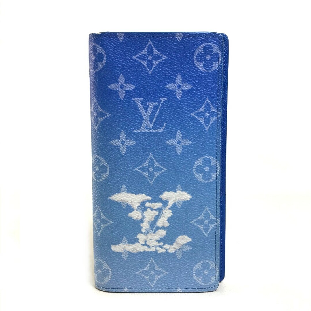 ルイヴィトン LOUIS VUITTON ポルトフォイユ ブラザ M69680 モノグラムクラウズ ロングウォレット 長財布 キャンバス ブルー