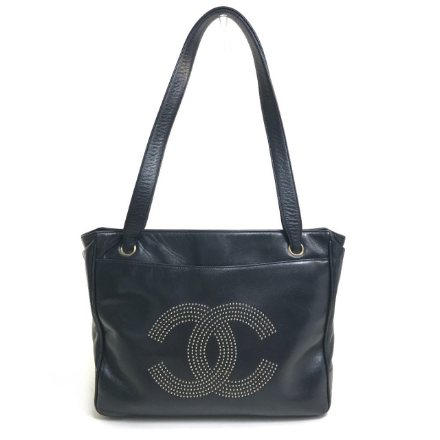 シャネル CHANEL CC ココマーク ロゴ スタッズ ショルダーバッグ ...