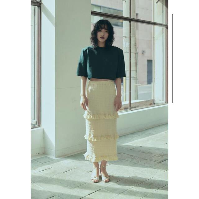 meer.  メーア　SHIRRING FRILL SKIRT レディースのスカート(ロングスカート)の商品写真