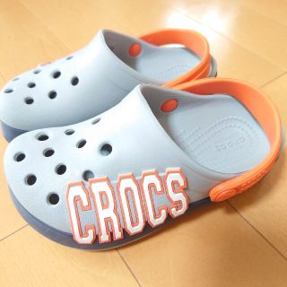 ❤MA様専用❤★crocs★ グレー オレンジ 16.5cm C9(サンダル)