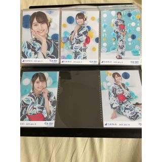 ノギザカフォーティーシックス(乃木坂46)の乃木坂46 弓木奈於 浴衣 生写真 5種コンプ(アイドルグッズ)