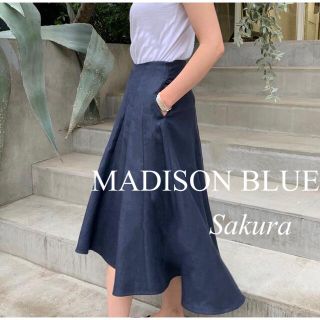 マディソンブルー(MADISONBLUE)のマディソンブルーPANEL FLARE SKIRT LINEN TWILL(ロングスカート)