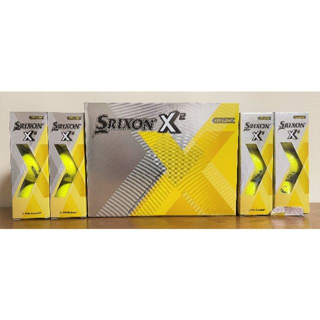 Srixon(スリクソン)の DUNLOP　SRIXON-X2 　イエロー　10ダース＝120個 スポーツ/アウトドアのゴルフ(その他)の商品写真